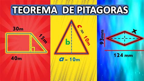 El Teorema De PitÁgoras 📐 Aplicación En Figuras Planas Youtube