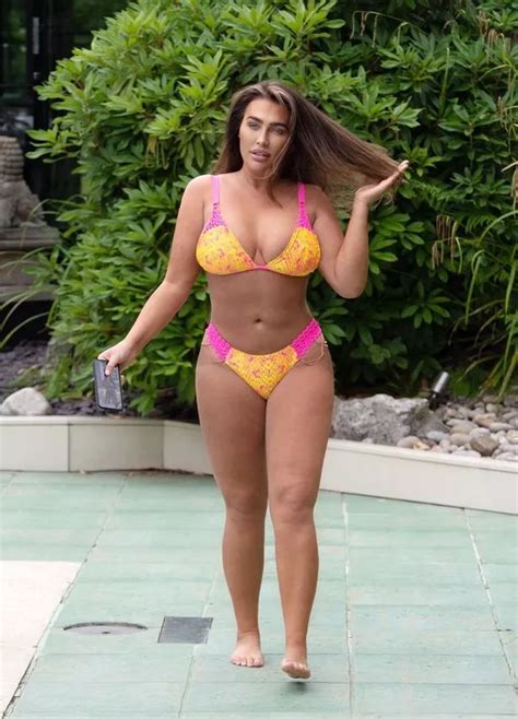lauren goodger strips down into tiny thong bikini for poolside photoshoot in chilly kent irish