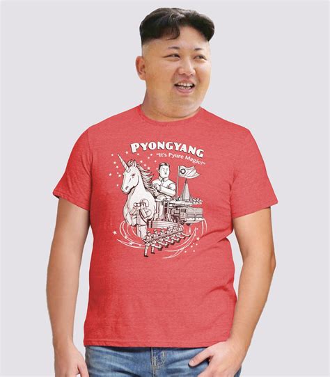 pyure magic men s funny north korea t shirt headline shirts