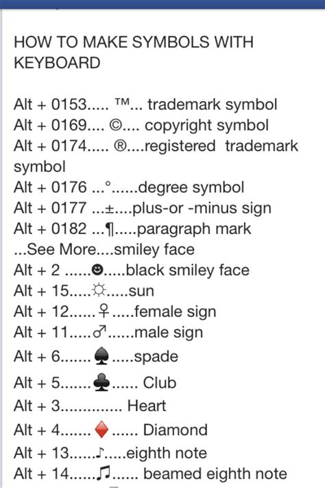 In windows, alt key combined with numeric codes can access characters that aren't readily available on a normal keyboard. Pin by Ben Dobias on Good To Know | Sign quotes, Writing ...