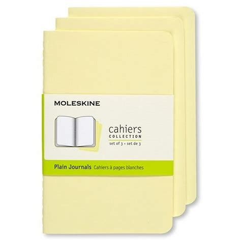 Moleskine Cahier Journal Set Of 3 Pocket Plain Tender Yellow 35