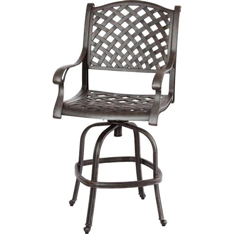 Darlee Nassau Cast Aluminum Patio Swivel Bar Stool Bbqguys