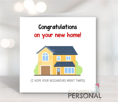 Funny New Home Card All Things Personal
