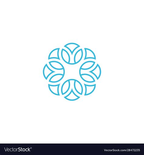 Linear Arabesque Logo Royalty Free Vector Image