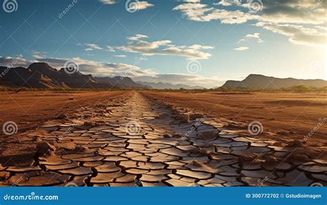 Arid Climate Extreme Terrain Beauty In Nature Generated By Ai Stock