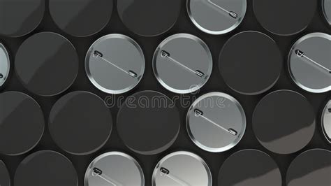 Blank Black Badges On Black Background Stock Illustration