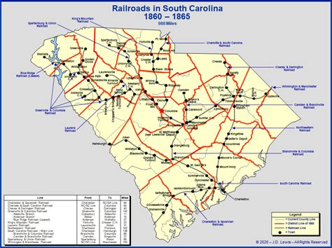 South Carolina In The American Civil War Railroads 1860 To 1865
