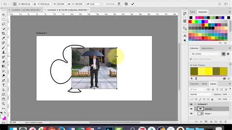 How To Put An Image Into A Shape In Adobe Photoshop Youtube