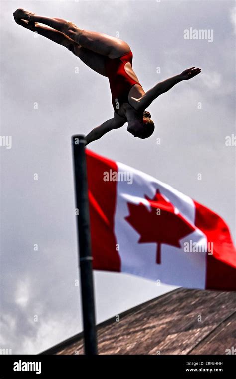Molly Carlson Of Canada Competes In The High Diving 20m Women During