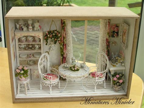 Dollhouse Miniature Roombox Sitting Nook By The French Vitrine