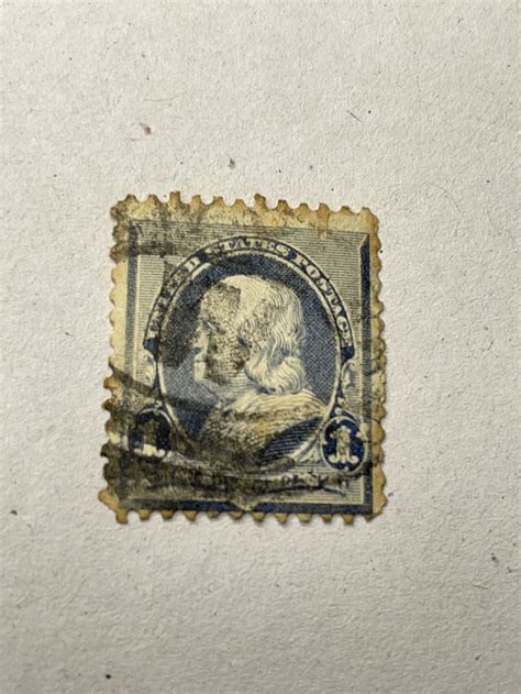 1 Cent Benjamin Franklin Stamp | Blue Good | United States, Stamp