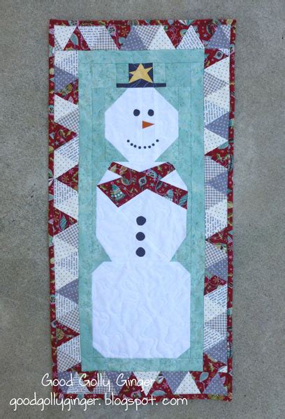 Good Golly Ginger Free Snowman Table Runner Pattern