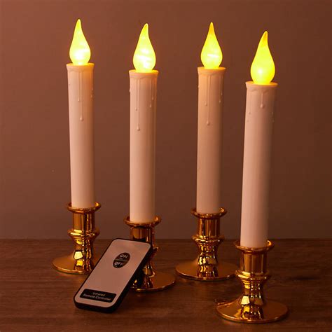 Battery Operated Welcome Candles With Remote Lighting Primitive