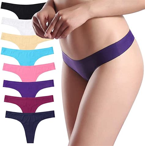 Rebatee Underwear Seamless Thongs For Women Low Rise G Strings