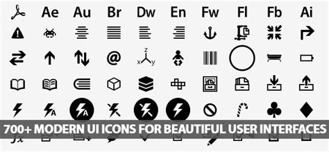 700 Modern Ui Icons For Beautiful User Interfaces Icons Graphic