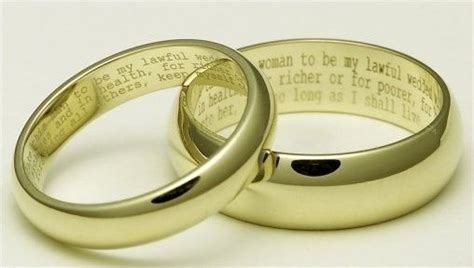 Wedding Vow Rings Engraving Engraved Wedding Rings Wedding Band