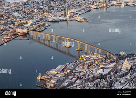 The Tromso Bridge Stock Photo Alamy