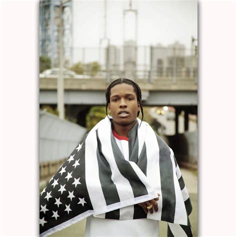 Mq1216 Asap Rocky Rapper Music Hip Hop Flag Singer Hot New Art Poster