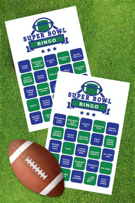 Free Printable Super Bowl Bingo Cards Fun Money Mom