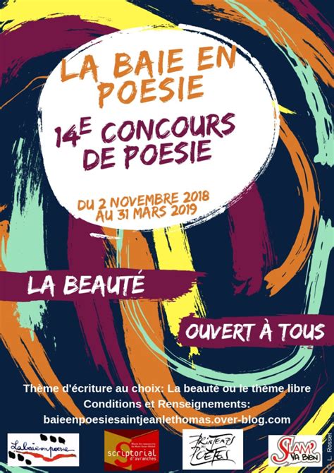 14eme Concours De Poesie La Baie En Poesie Slamva Bien
