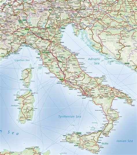 Italy Train Map Acp Rail