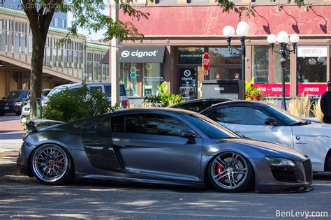 Grey Audi R8 With Airbag Suspension