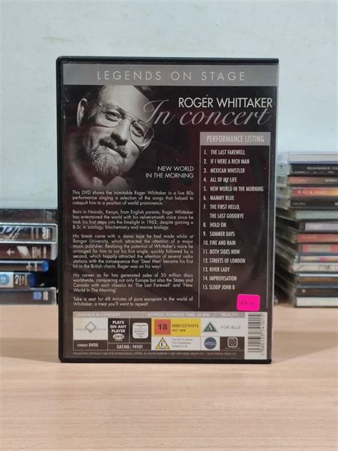 Dvd Legends On Stage Roger Whittaker In Concert Hobbies And Toys
