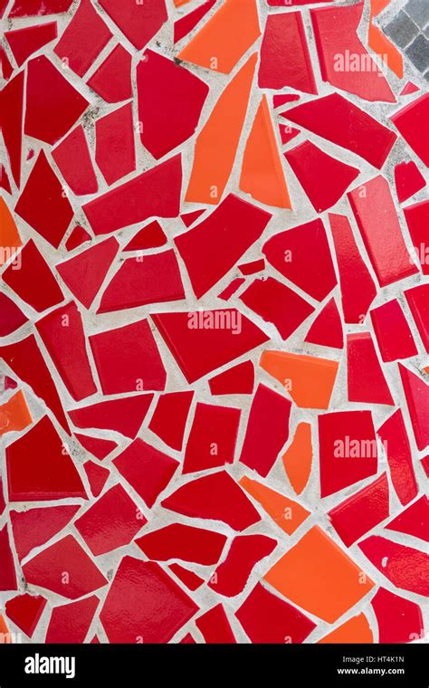 Red And Orange Mosaic Tile Texture Background Stock Photo Alamy