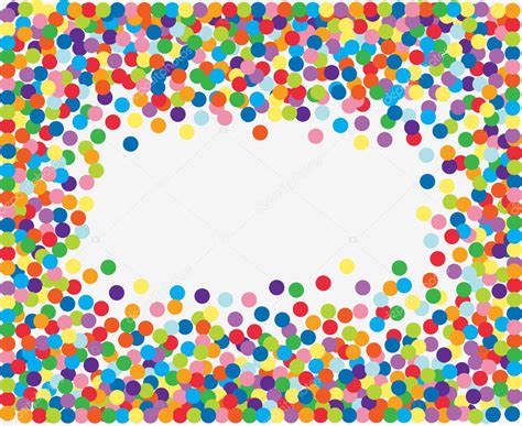 Colorful Confetti Frame Vector Illustration Stock Vector Image By