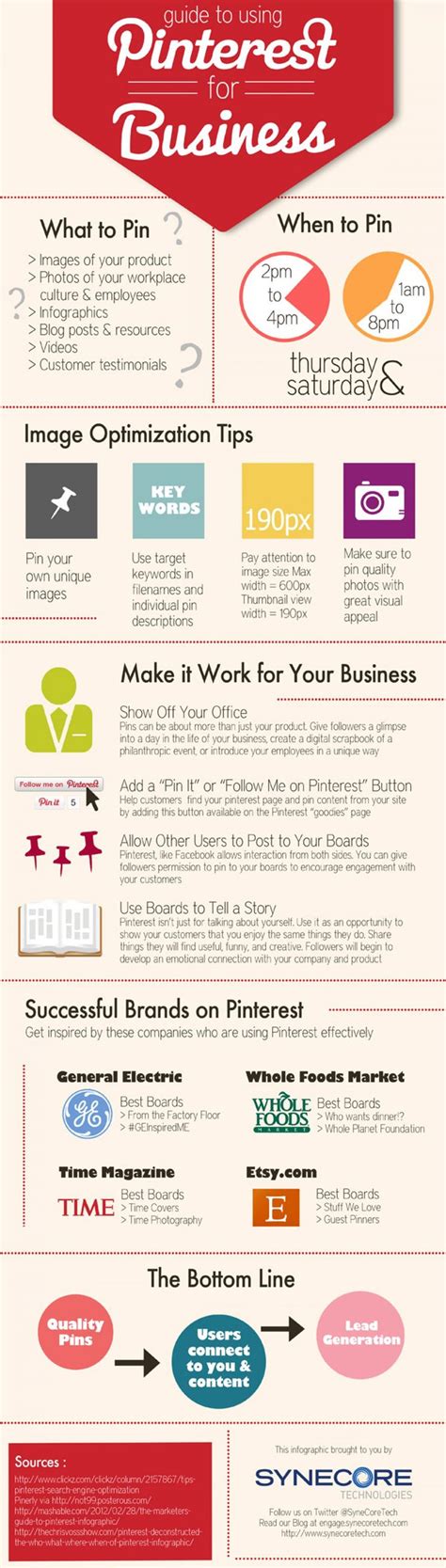 guide to using pinterest for business visual ly pinterest for business business infographic