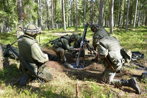 Finnish 81 Mm Mortar Squad Ready To Fire In An Exercise 2048x1365