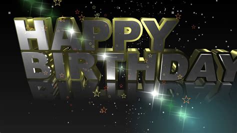 Happy Birthday Animated Text Copyright Free Stock Footage Clip Youtube