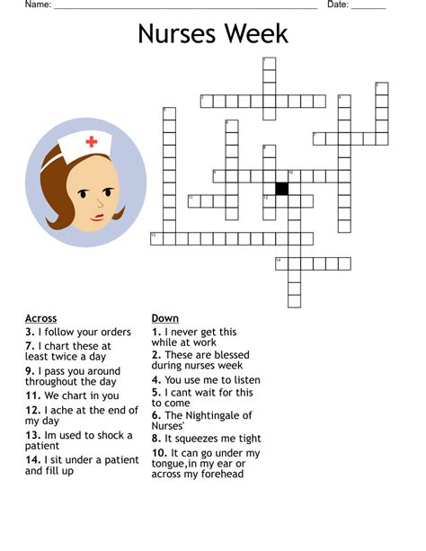 Printable Nursing Crossword Puzzles Printable Crossword Puzzles