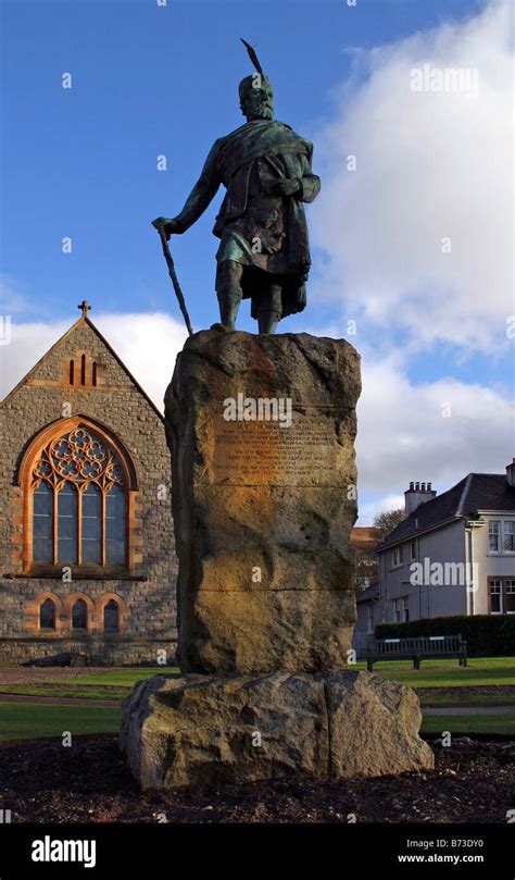 Donald Cameron Of Lochiel Statue In Fort William Highlands Scotland