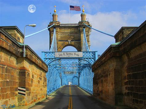 John A Roebling Suspension Bridge Photograph By Michael Rucker