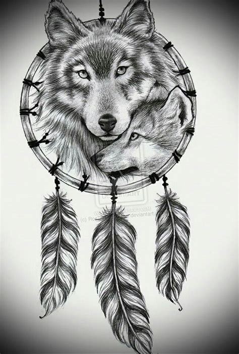 Pin By Céline Jacquet On Картинки Wolf Dreamcatcher Tattoo Dream