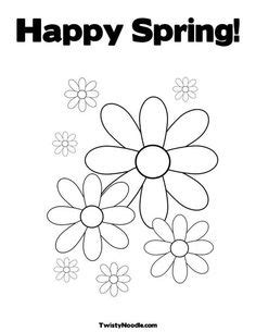 images  coloring pages spring  pinterest spring