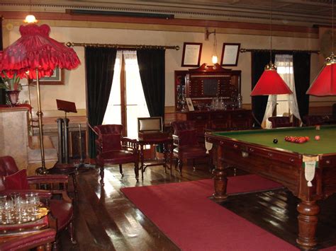 What does billiard room mean? The billiard room with the mahogany billiard table and ...