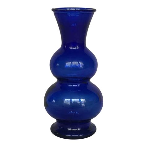 Vintage Cobalt Blue Glass Vase Chairish