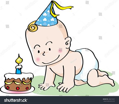You can write name on birthday cakes images, happy birthday cake with name editor, personalized birthday cake with names to send happy birthday wishes for friends, family members & loved ones via birthdaycake24.com. Cartoon Baby Boy With Birthday Cake Stock Photo 206413231 ...