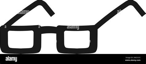 Nerd Glasses Hand Drawn Clipart Illustration Isolated Stock Vector