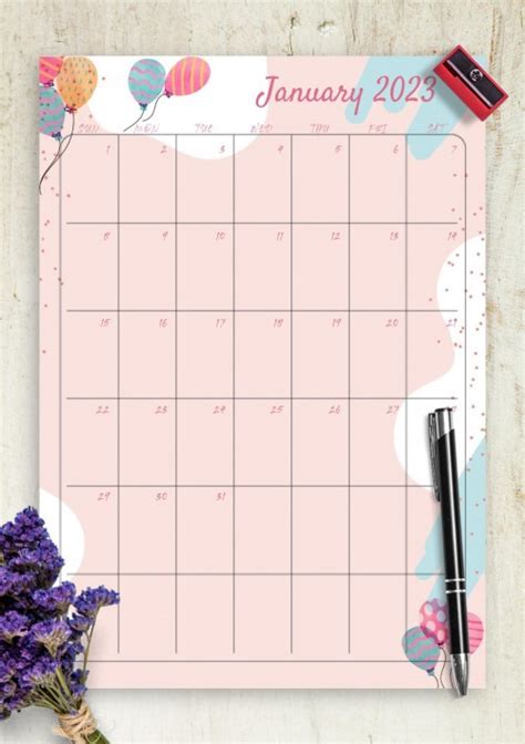 Birthday Calendar Download Printable Birthday Calendar Templates