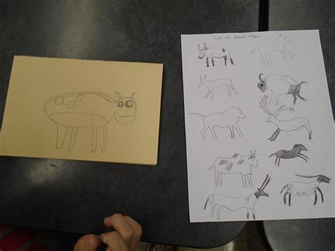Zilker Elementary Art Class Prehistoric Cave Art With 3rd Grade