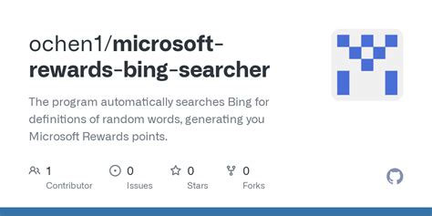 Github Ochen1microsoft Rewards Bing Searcher The Program