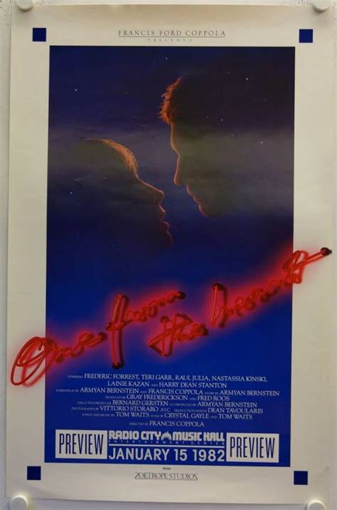 One From The Heart Original Release Us Premiere Movie Poster
