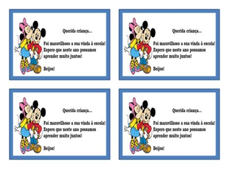 Educação Infantil: Primeiros Passos: Mensagens e Cartões de Volta as