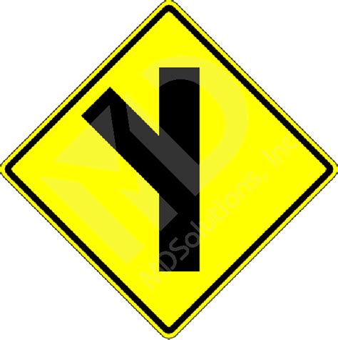 W2 3 Left Side Road Diagonalsign