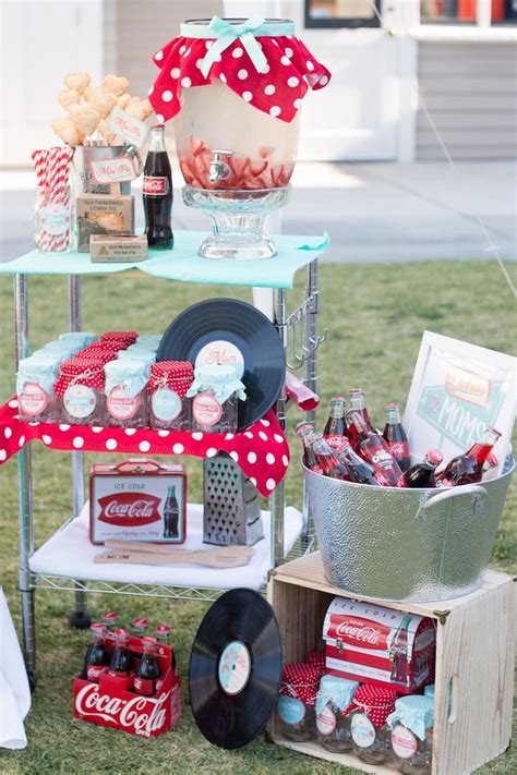 Decorate your venue with the perfect retro party theme kits for any occasion. Kara's Party Ideas Retro Diner Themed Mother's Day Party ...
