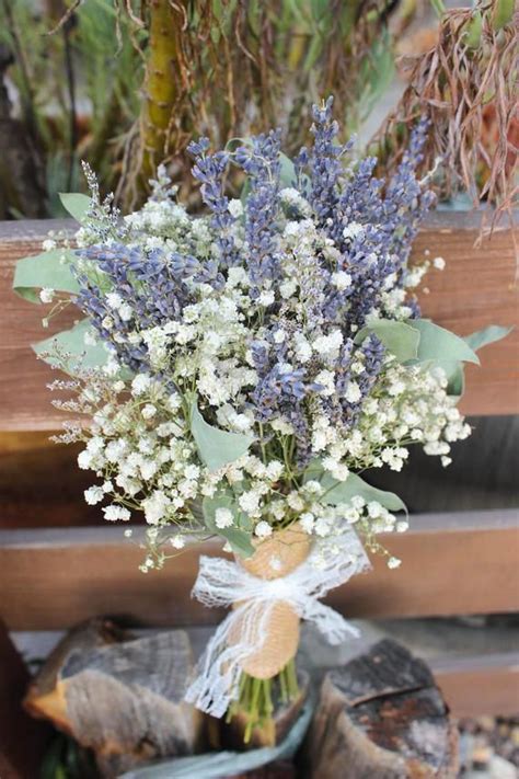 Lavender Bouquet Wedding Babies Breath Bouquet With Etsy