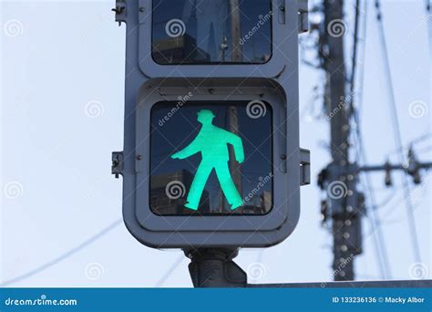 A Green Traffic Light Sign That Says People Can Walk Or Pedestrian